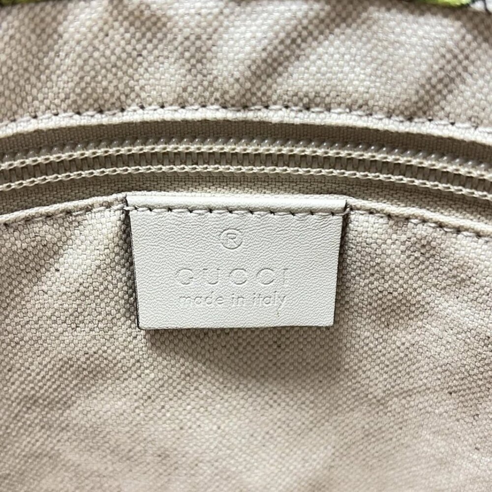 GUCCI Flora White Green Multi Canvas Leather - Tote Bag 409-052225 - Picture 9 of 9